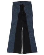 Corduroy Flared Color Blocked Pants