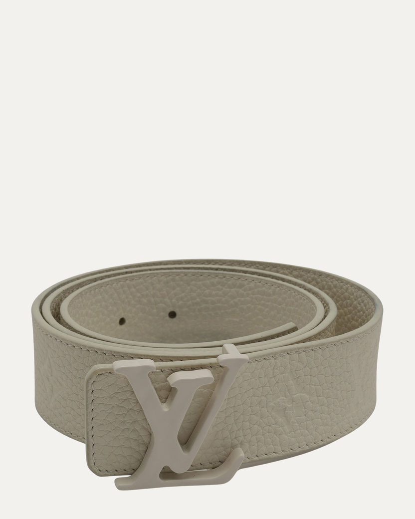 Leather Debossed Monogram Belt