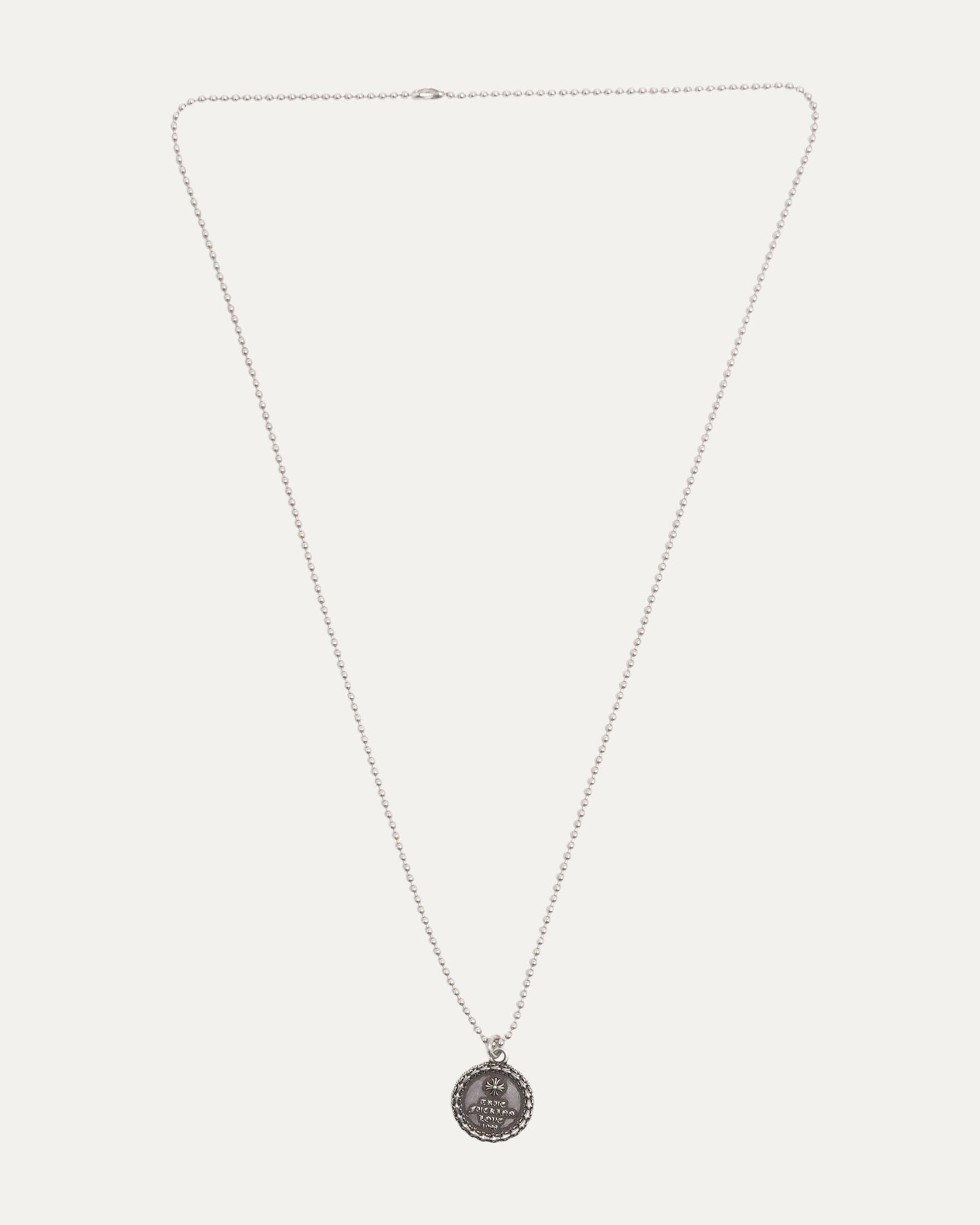True Fucking Love Medallion Pendant on Ball Chain