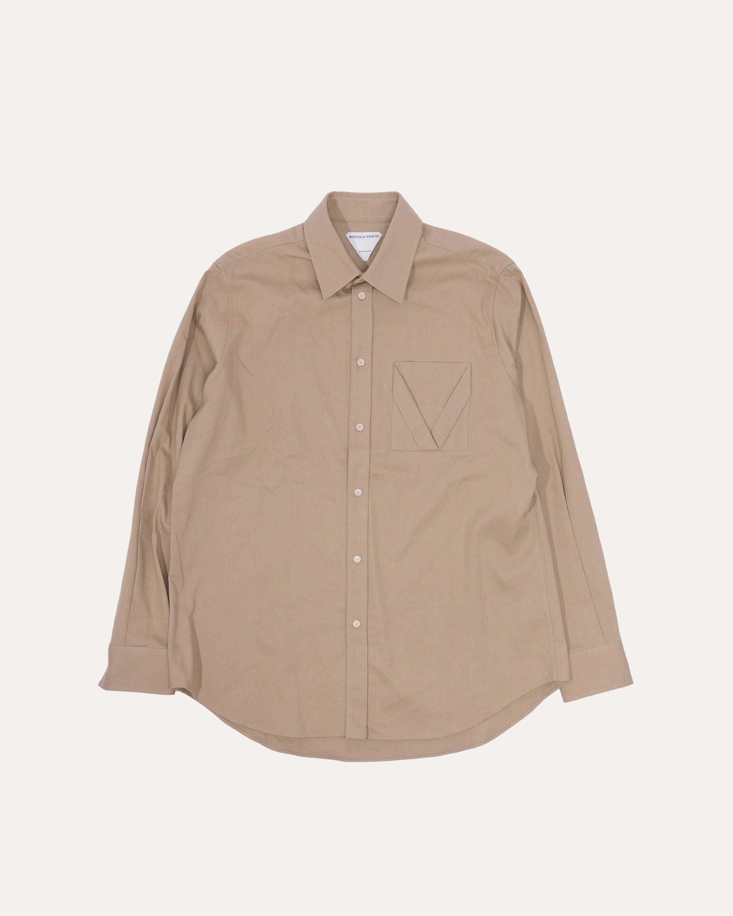 Light Cotton Herringbone Shirt