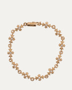 Gold Diamond Tiny E Bracelet