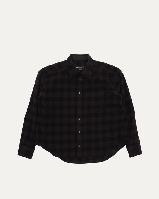 FW16 Padded Shoulder Flannel Shirt