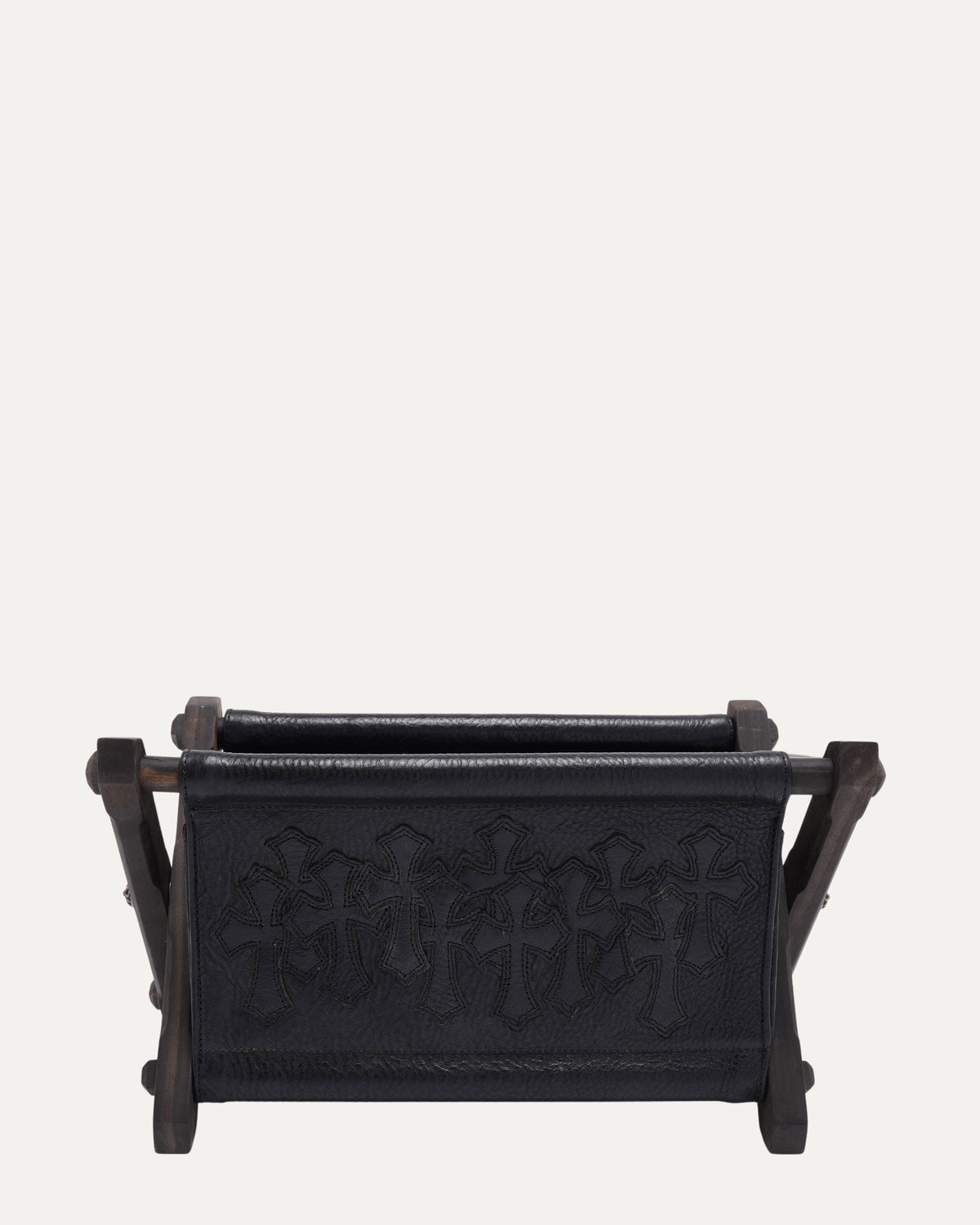 Leather Cross Patch Remote Control Holder