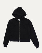 Hairy Cross Patch Zip Up Hoodie
