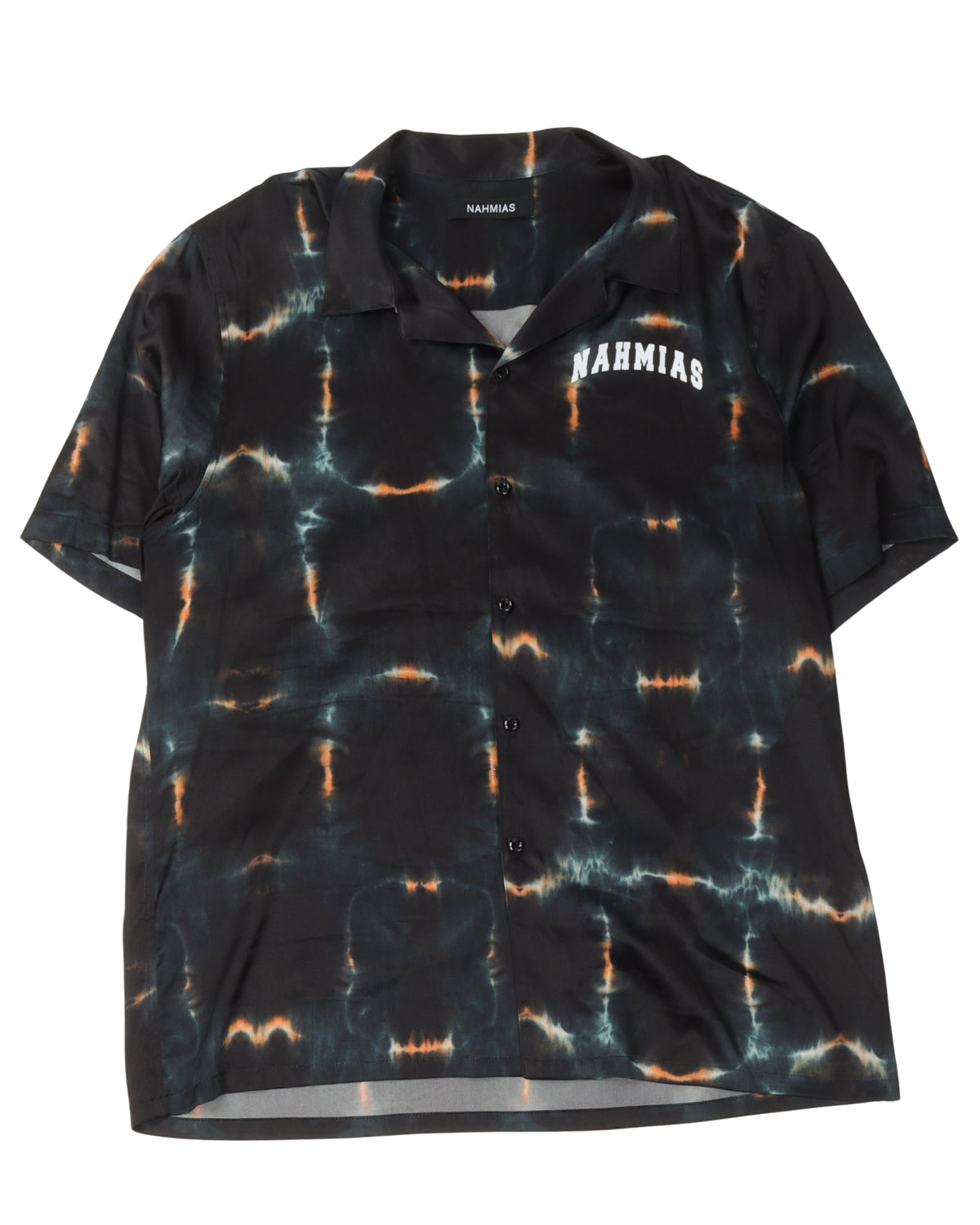 Tie Dye Silk Button Down Shirt
