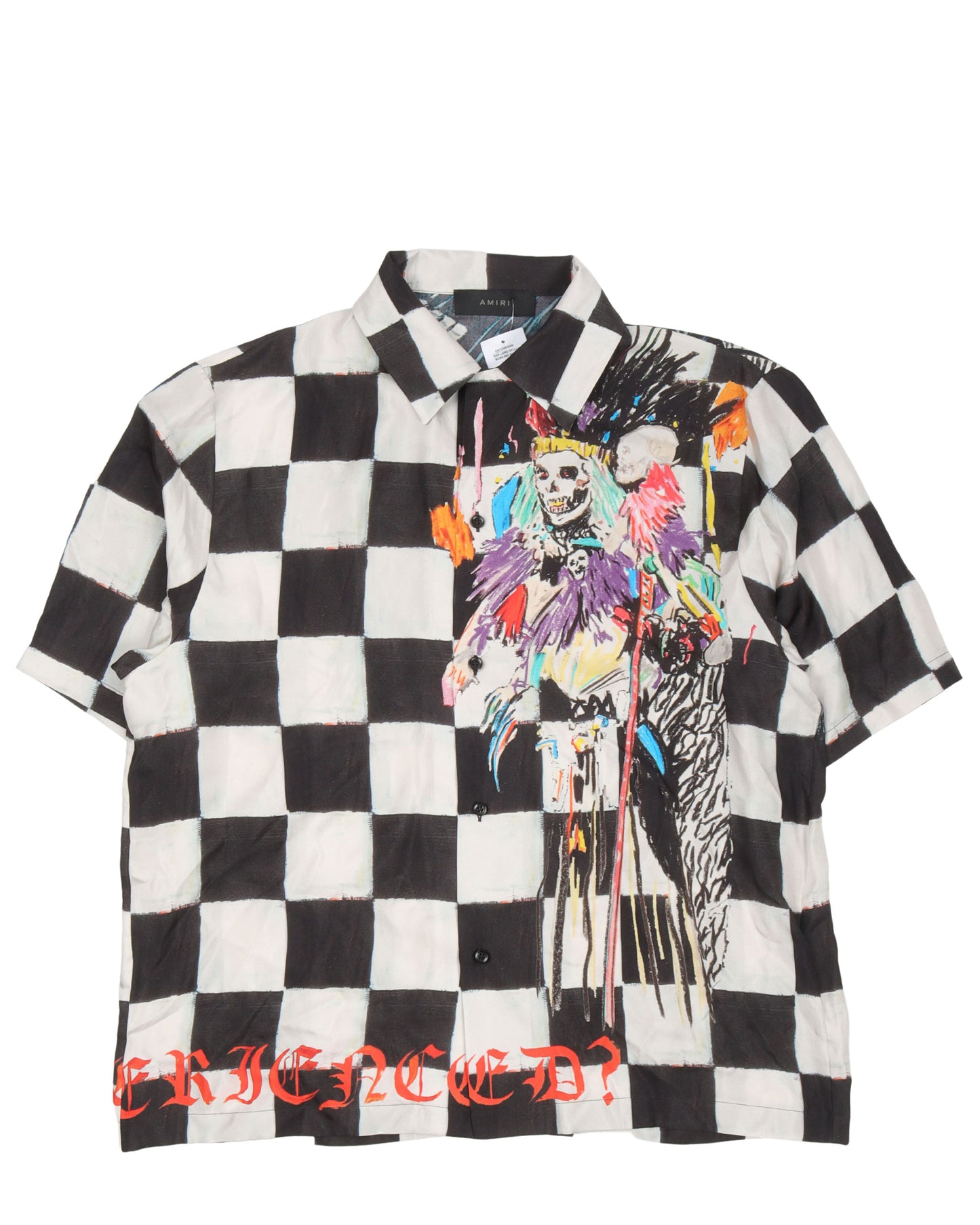 Wes Lang Checkered Silk Bowling Shirt