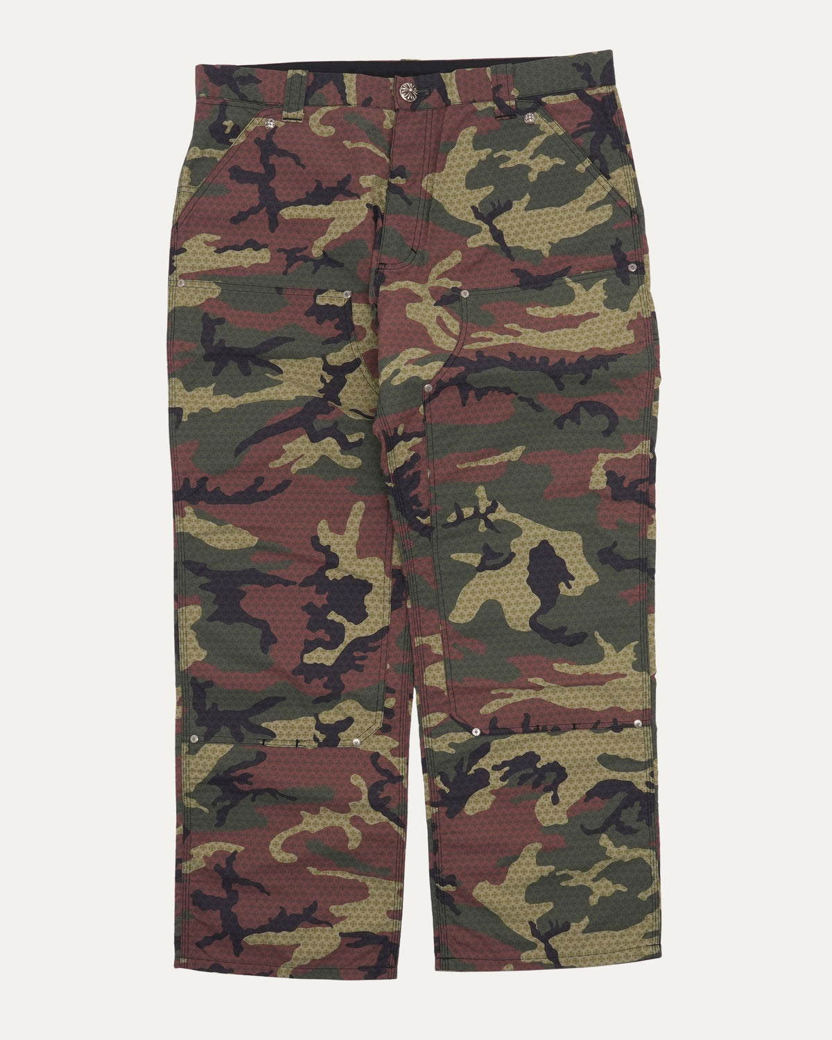 Camouflage Nylon Double Knee Pants