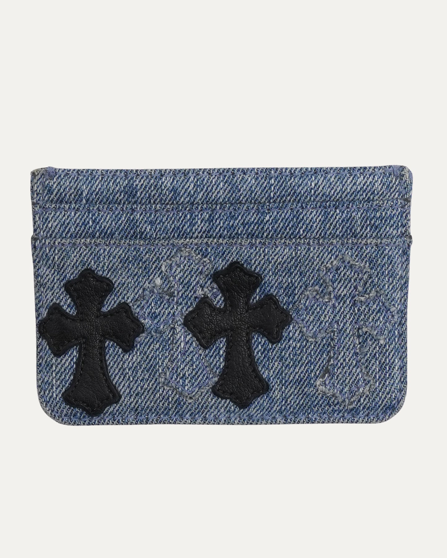 Denim Cross Patch Cardholder