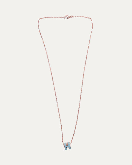 Rose Gold Plated Mini Pop H Pendant