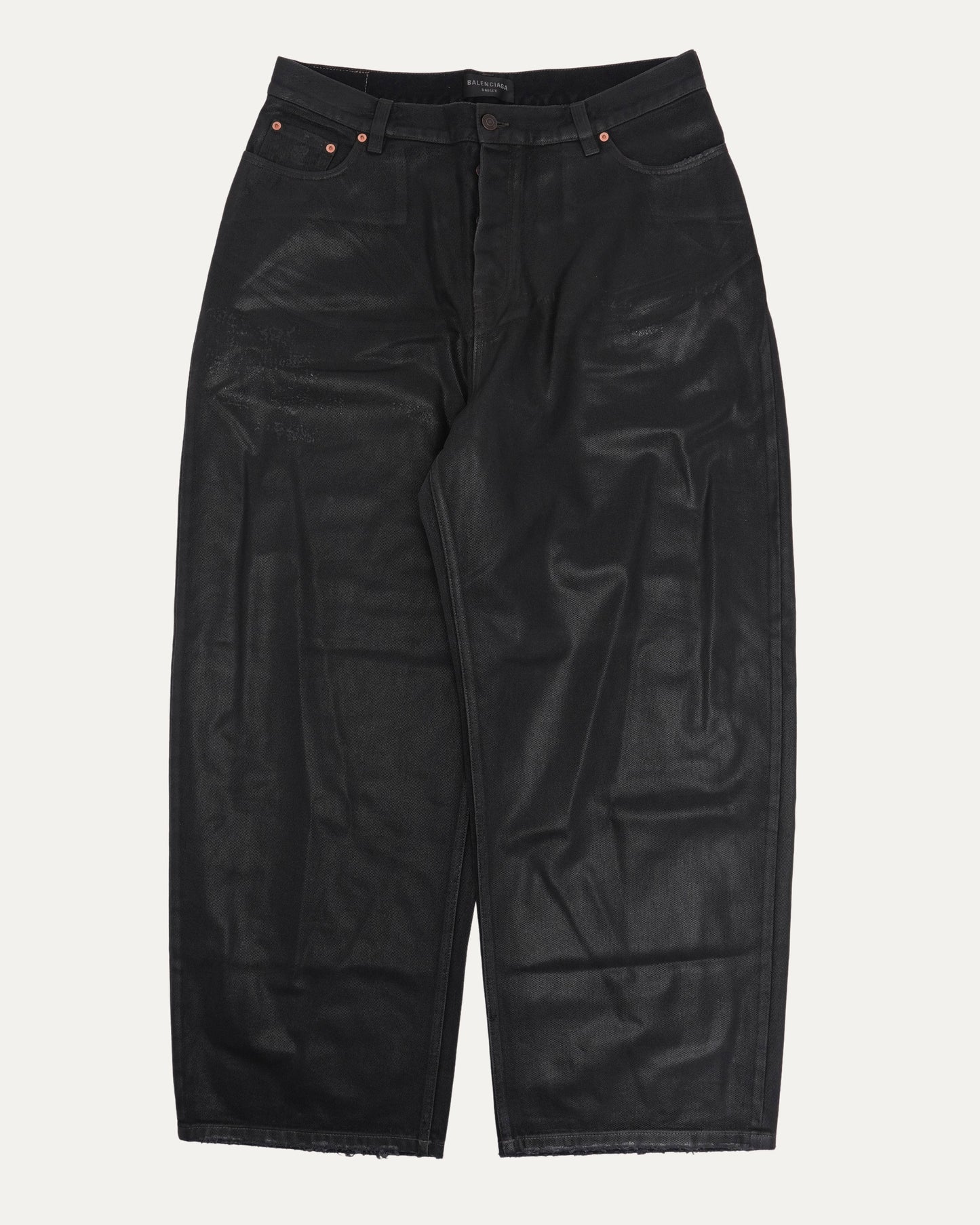 Waxed Baggy Jeans