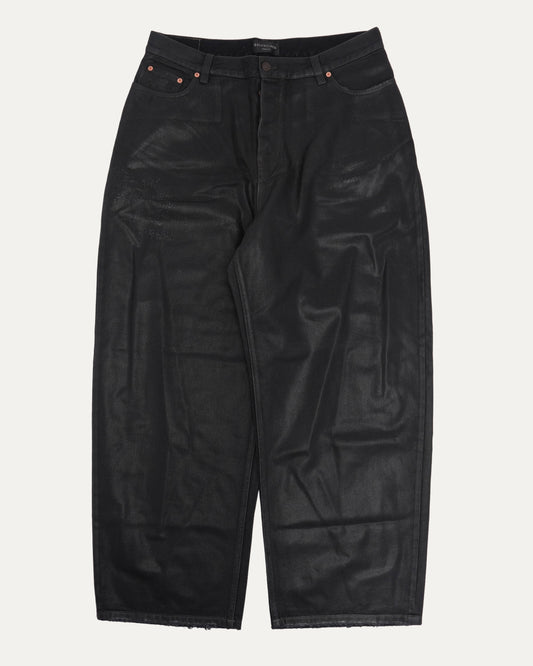 Waxed Baggy Jeans
