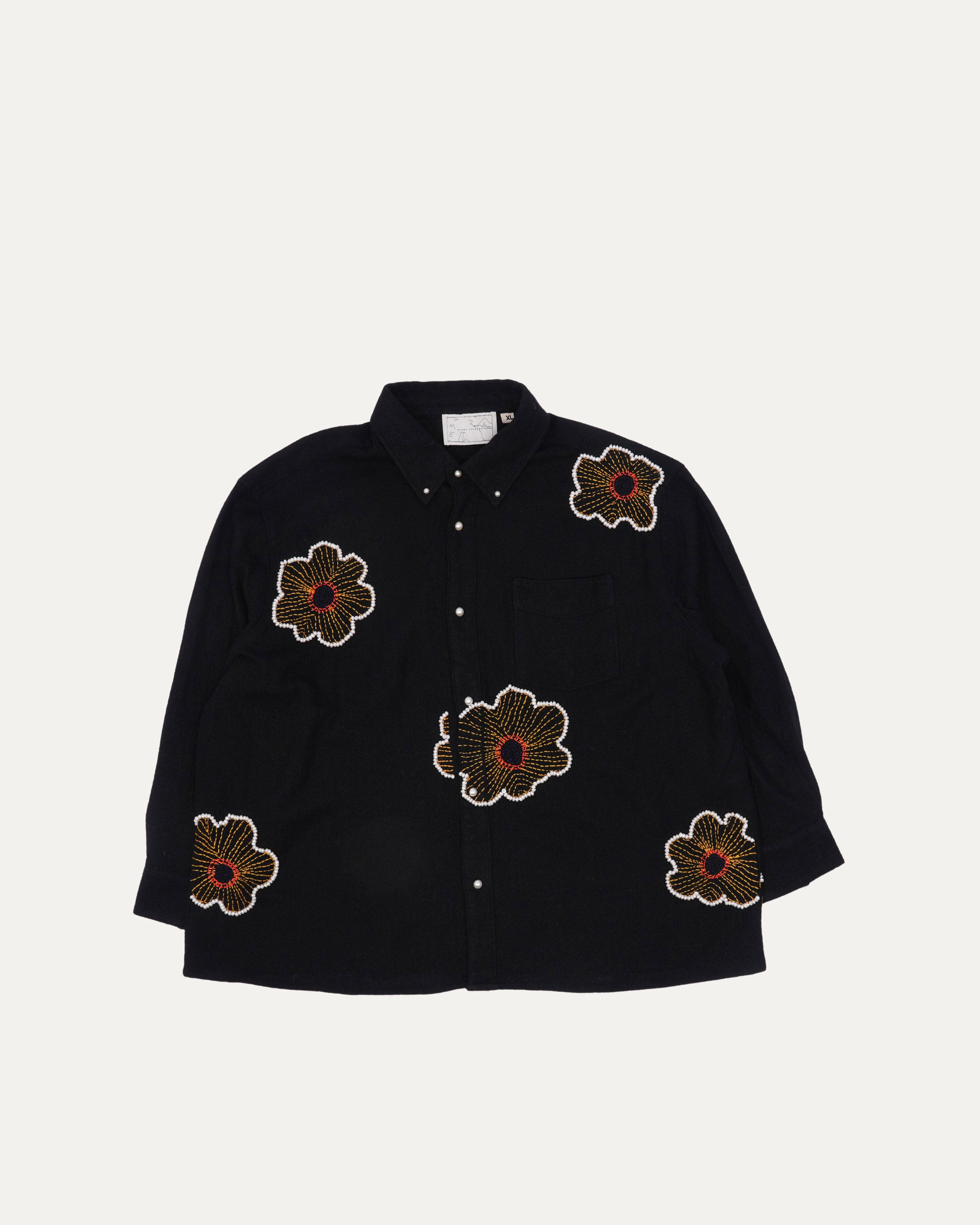 Pearl & Sunflower Embroidered Shirt