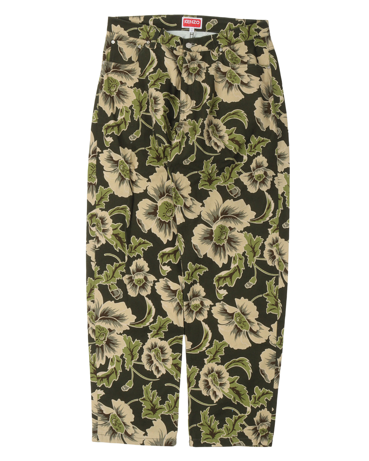 Floral Print Loose Fit Jeans