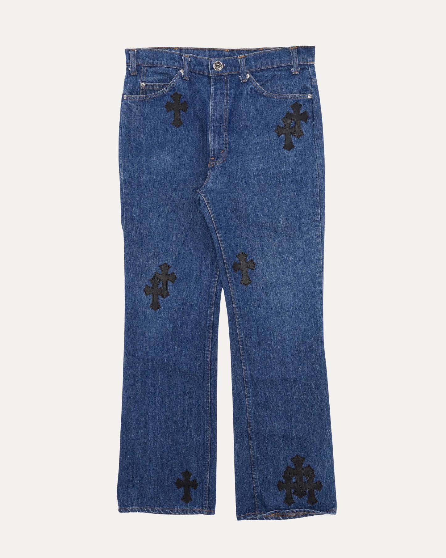 Levis 517 Orange Tab Cross Patch Jeans