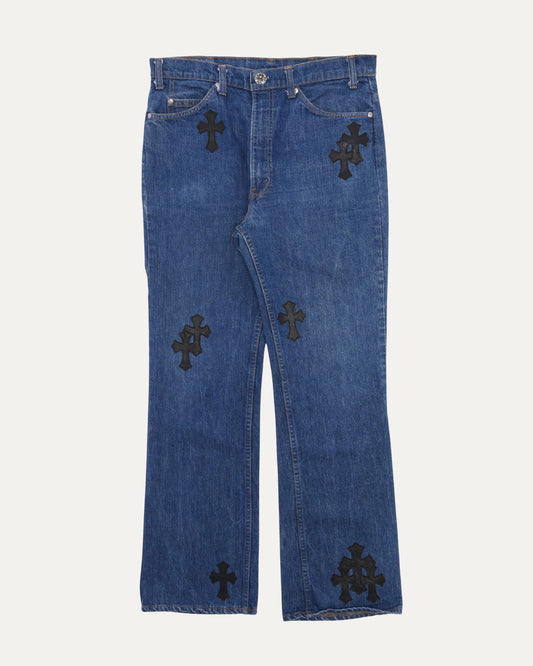 Levis 517 Orange Tab Cross Patch Jeans