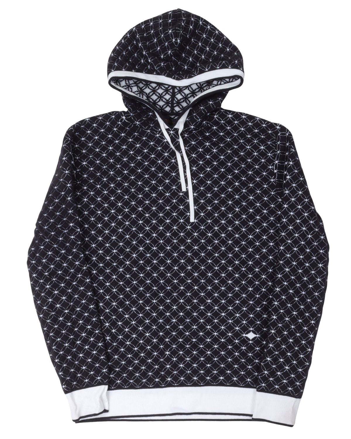 Patterned Knit Hoodie