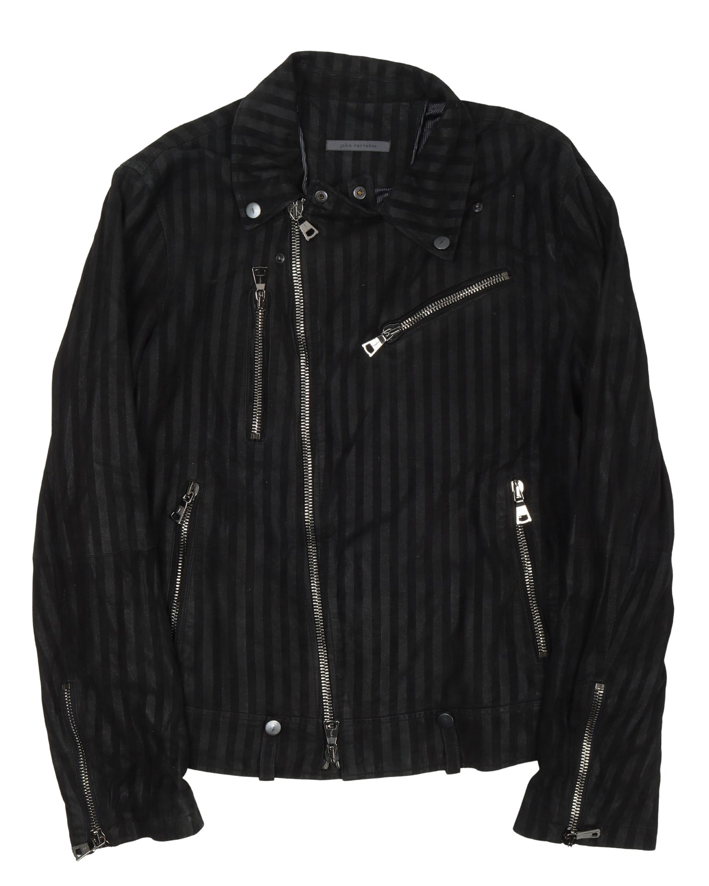 Striped Leather Jacket