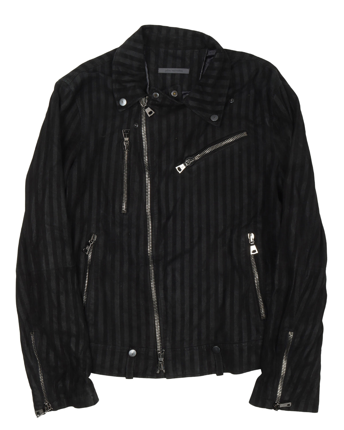 Striped Leather Jacket