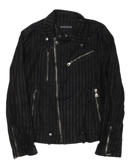 Striped Leather Jacket