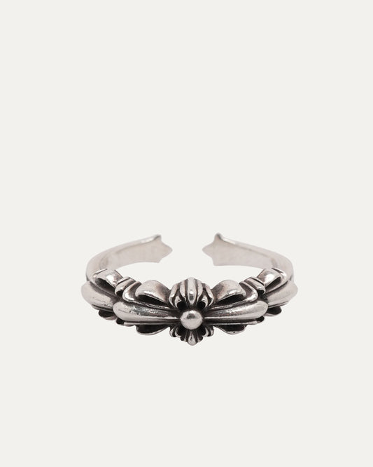 Mini Double Floral Cross Ring