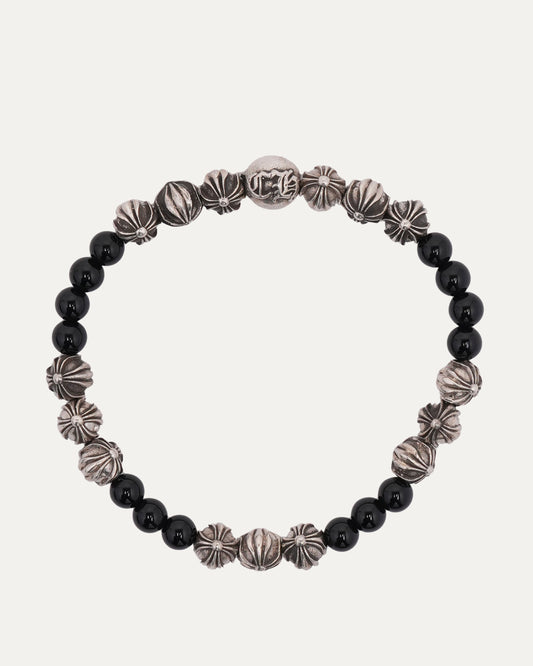 Plus Ball Onyx Bead Bracelet