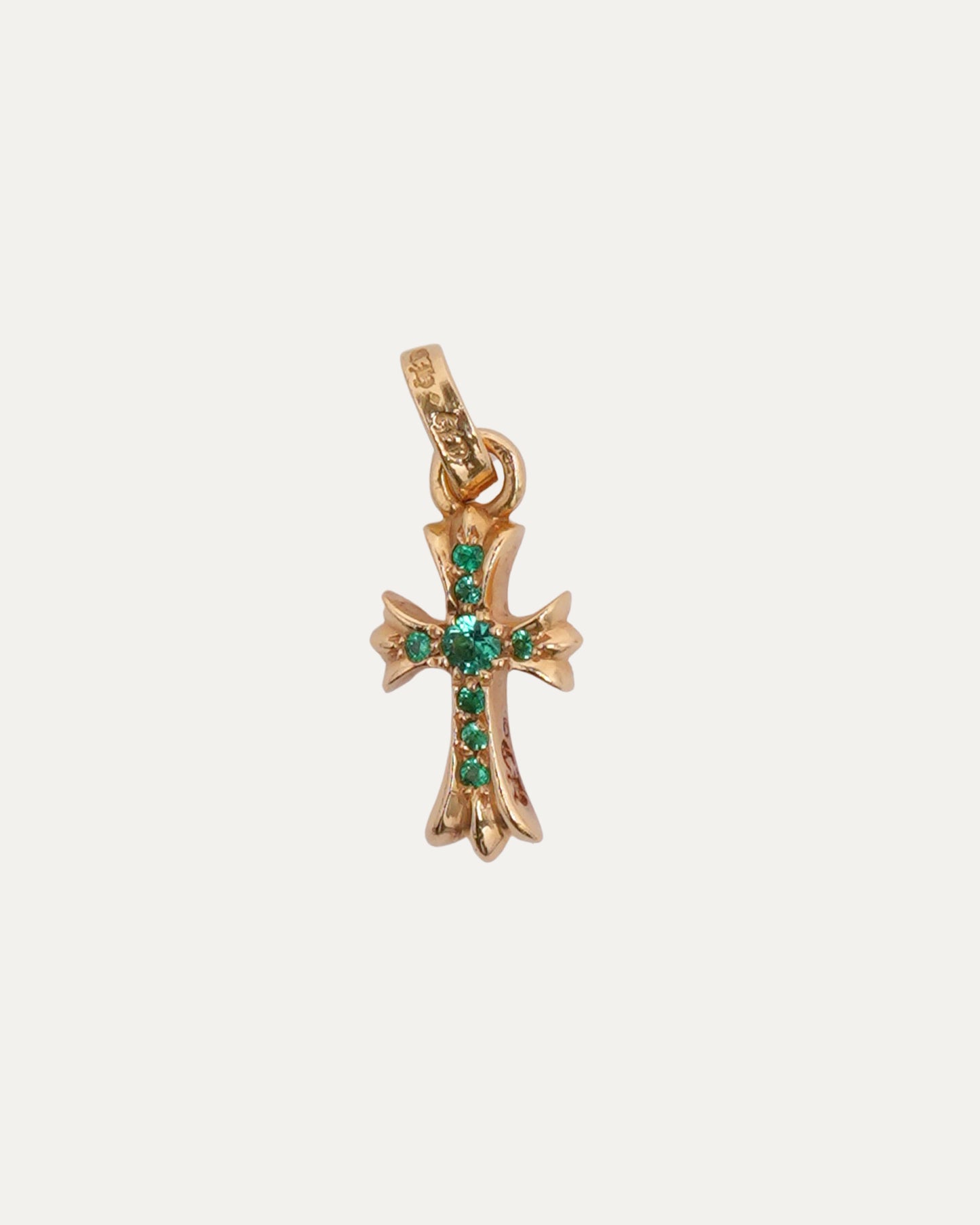 22k Gold Emerald Baby Fat Pendant