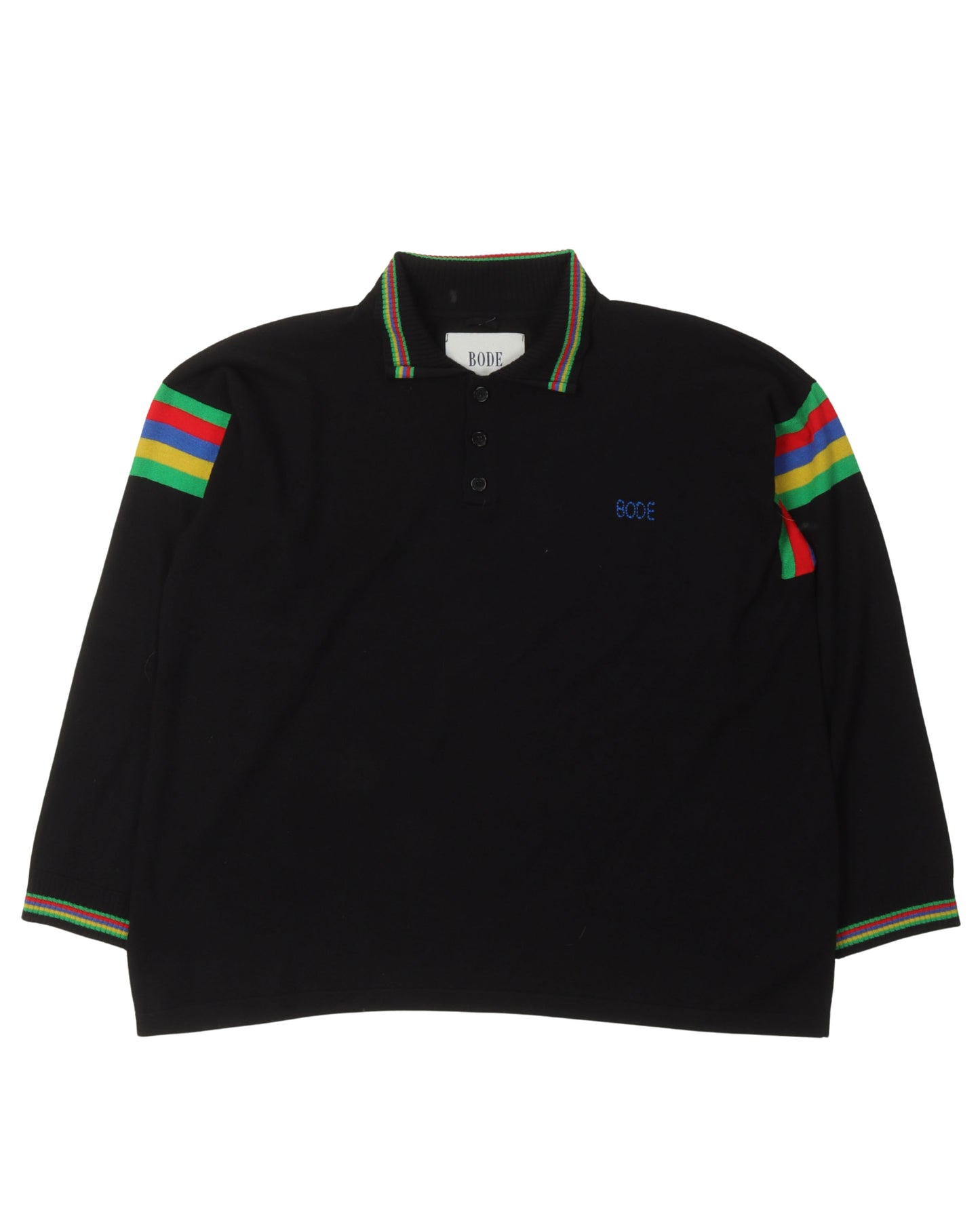 Long Sleeve Knitted Logo Polo