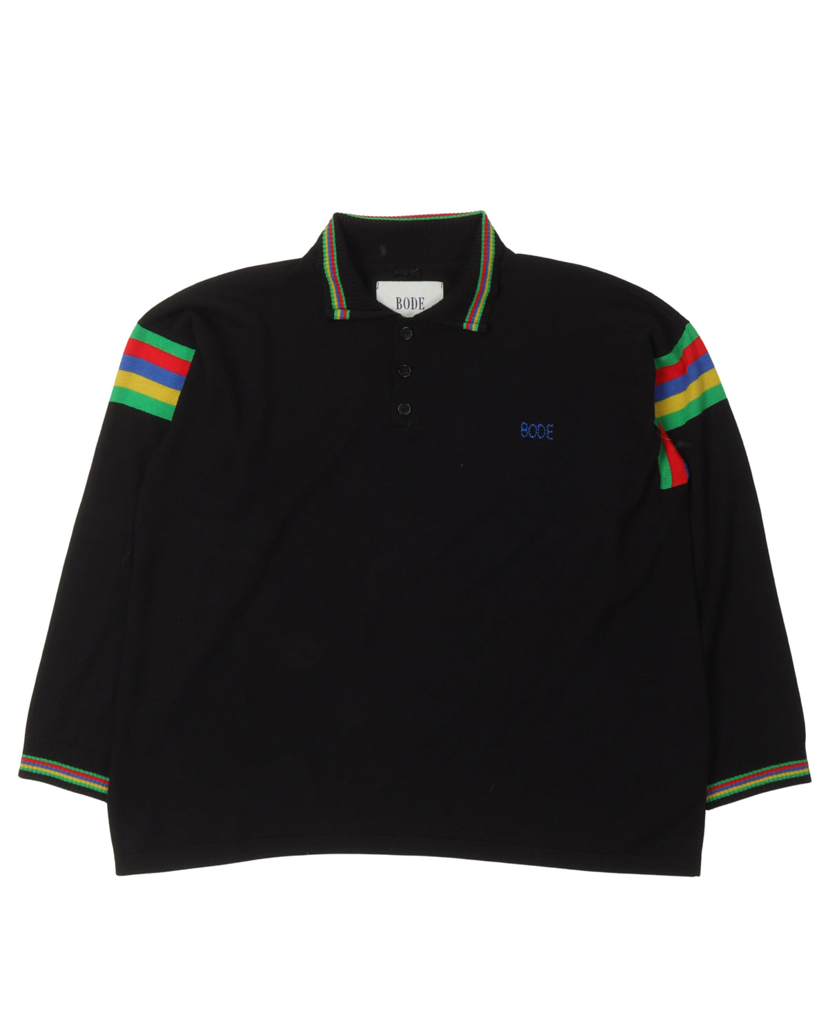 Long Sleeve Knitted Logo Polo