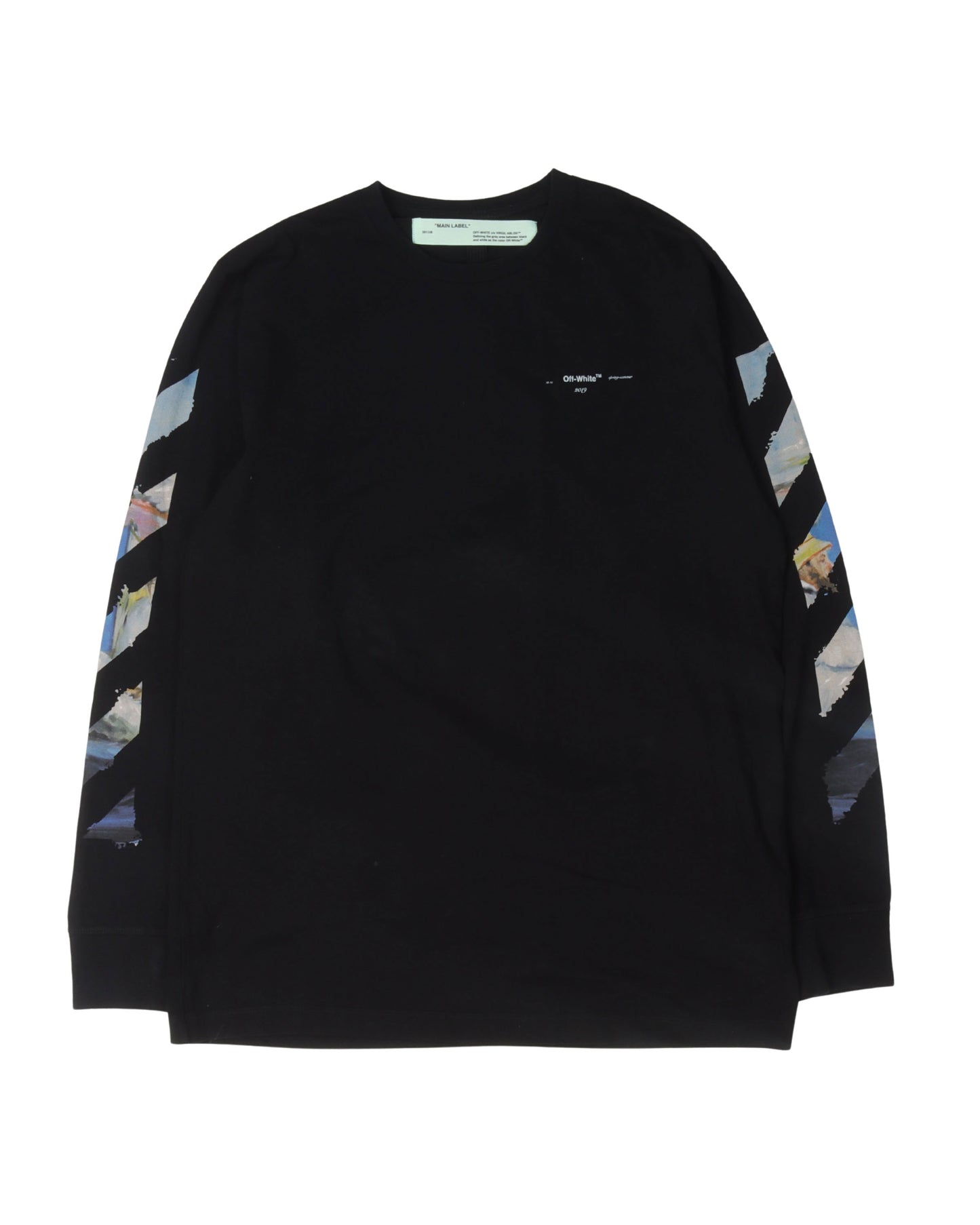 Diagonal Logo Long Sleeve T-Shirt