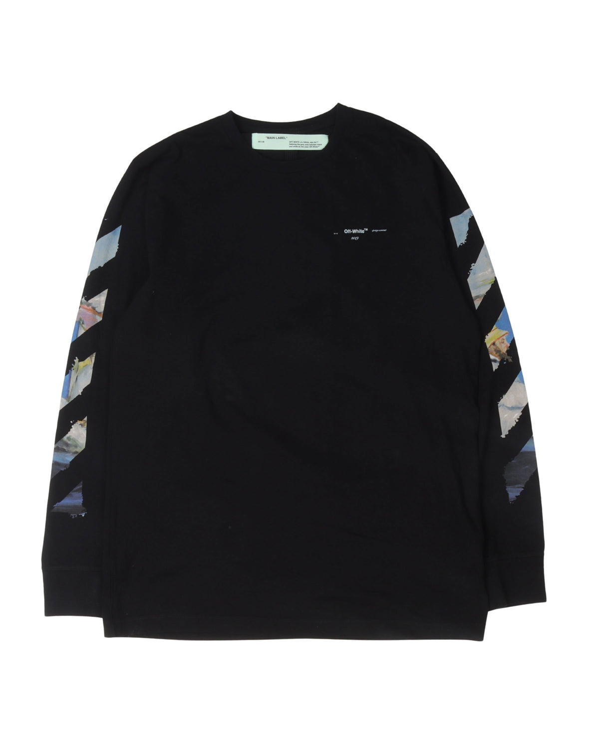 Diagonal Logo Long Sleeve T-Shirt
