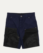 Nylon and Leather Double Knee Shorts