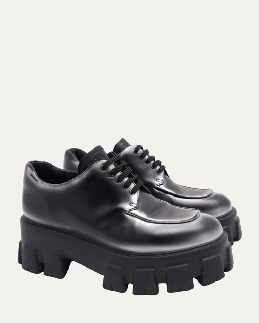 Monolith Brushed Leather Lace Up Shoes
