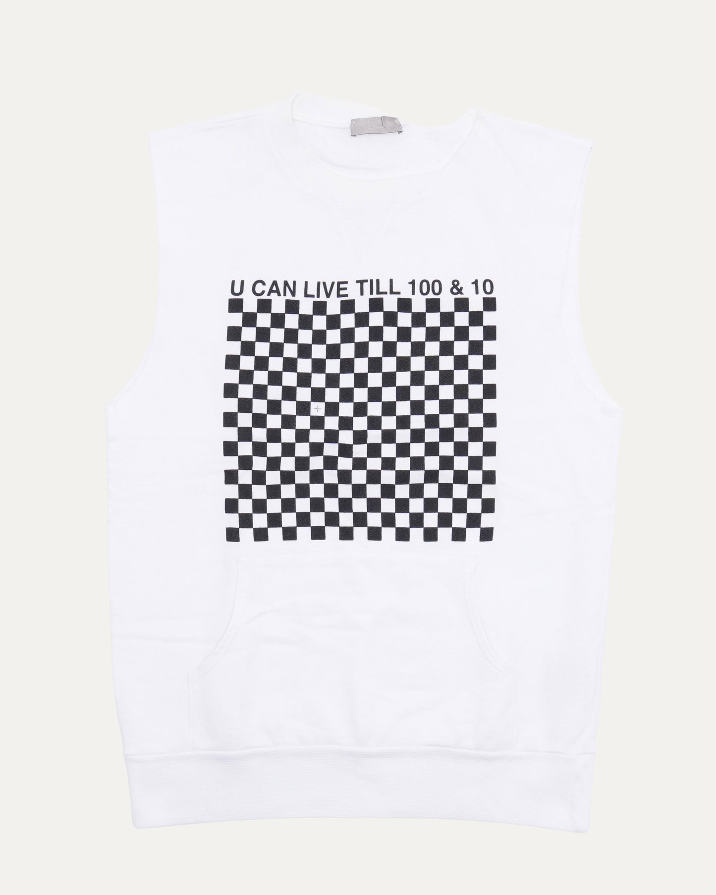 Checkerboard Cutoff Sweatshirt