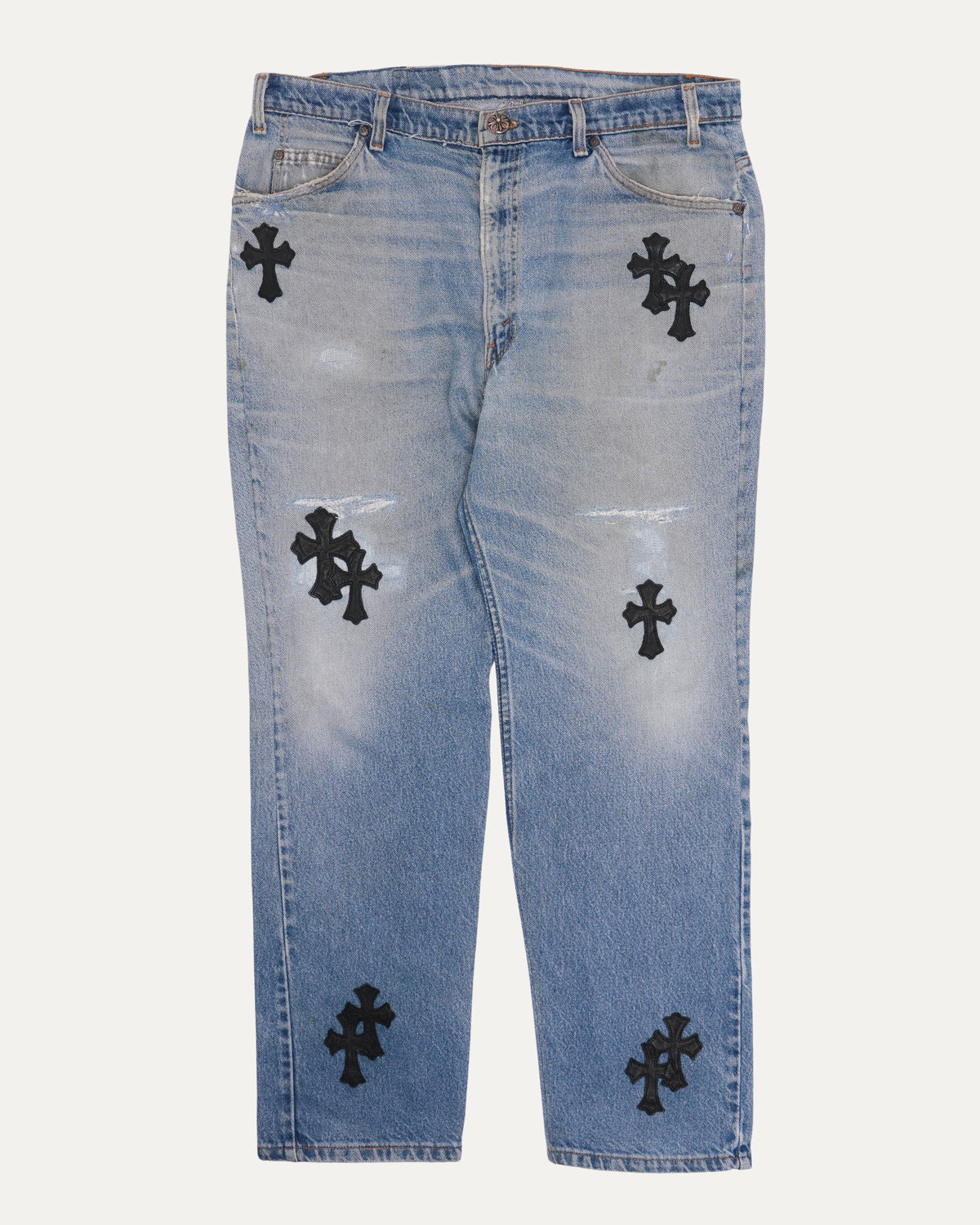 Levi's 517 Orange Tab Cross Patch Jeans