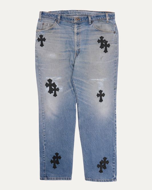 Levi's 517 Orange Tab Cross Patch Jeans
