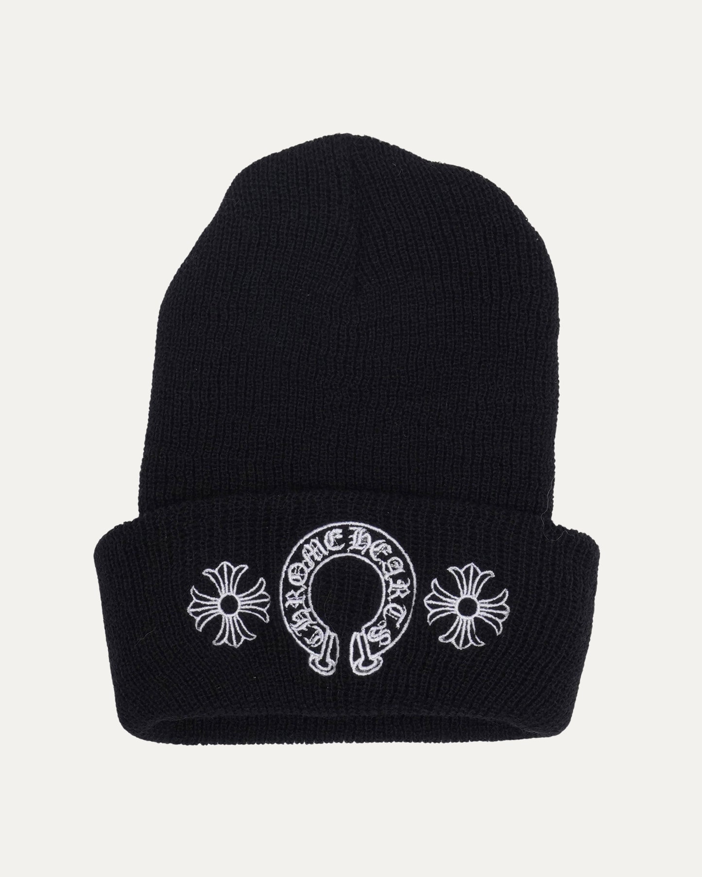Embroidered Horseshoe Logo Plus Cross Beanie