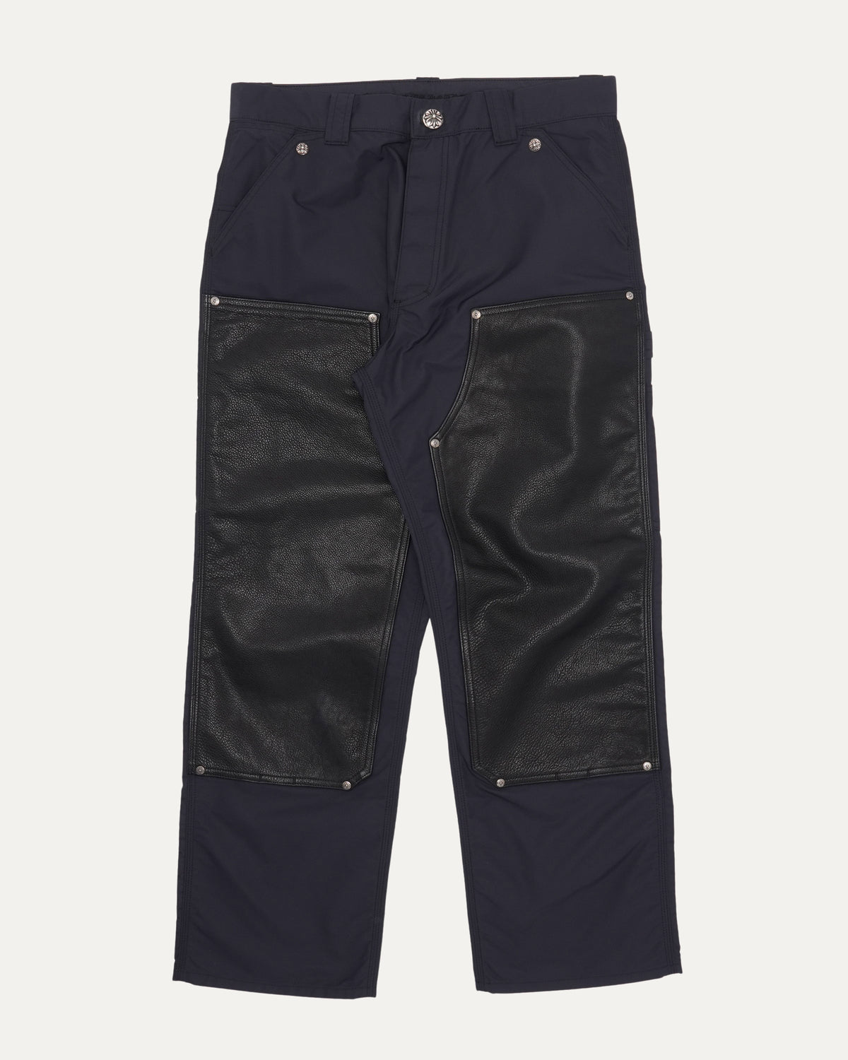 Nylon and Leather Double Knee Pants