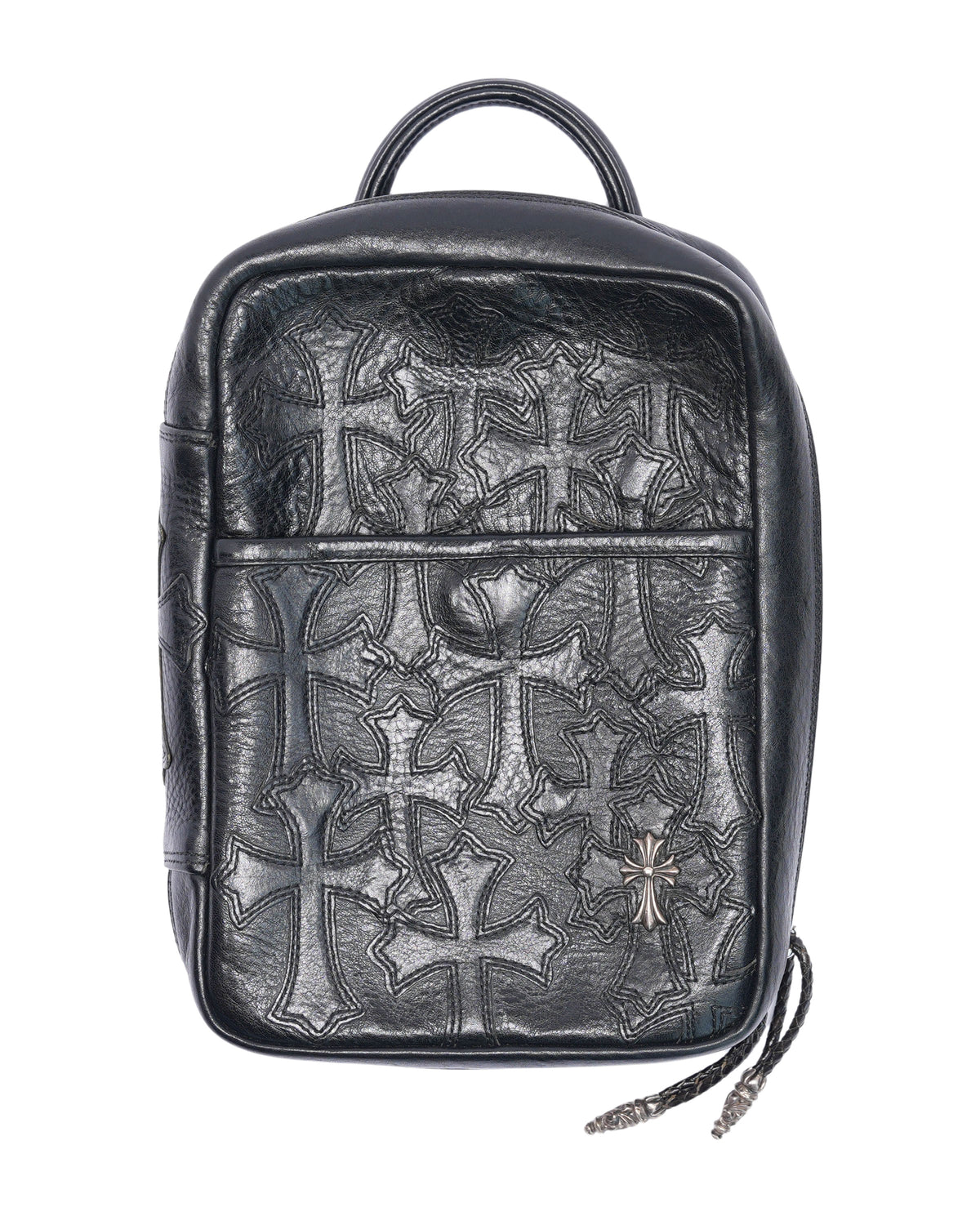 Leather Cross Patch Utility Bag