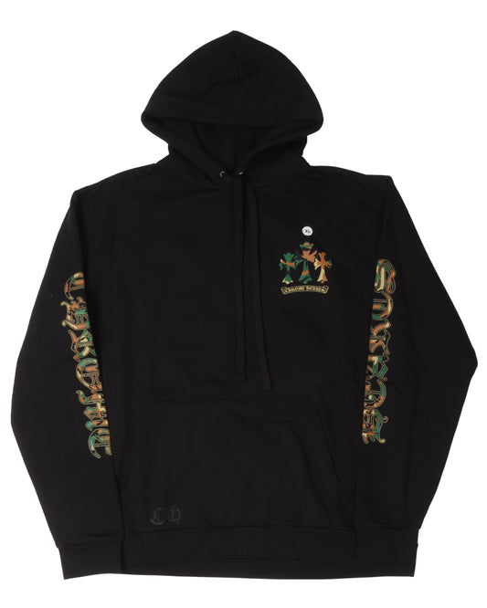 Camouflage Cemetery Cross Horseshoe Hoodie