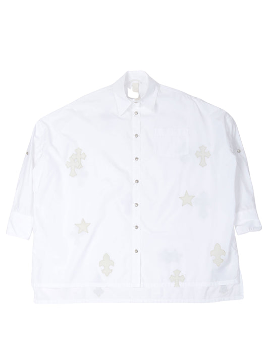 Oversized Cross Patch Shirt