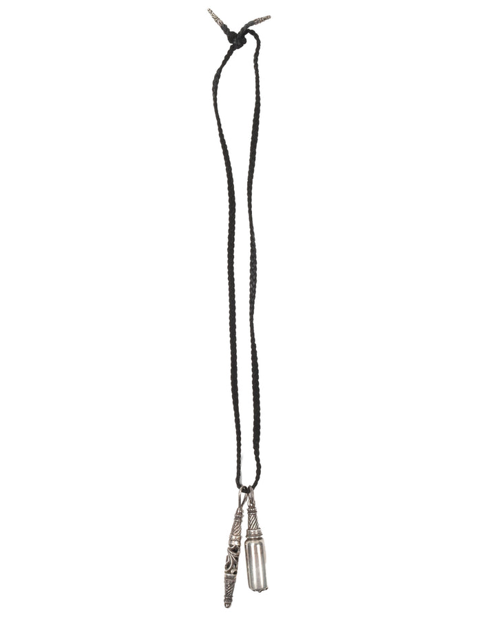 Leather Necklace with Vial