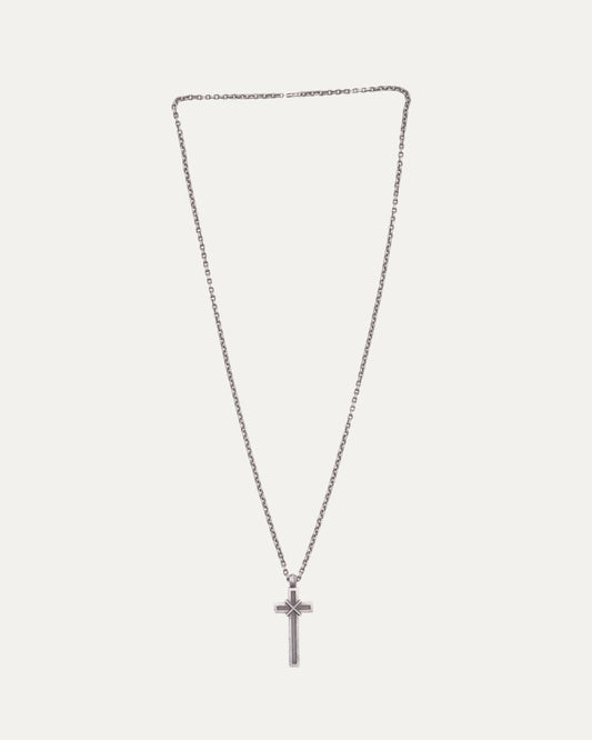 Mapplethorpe Cross Pendant on Paper Chain 40 inches