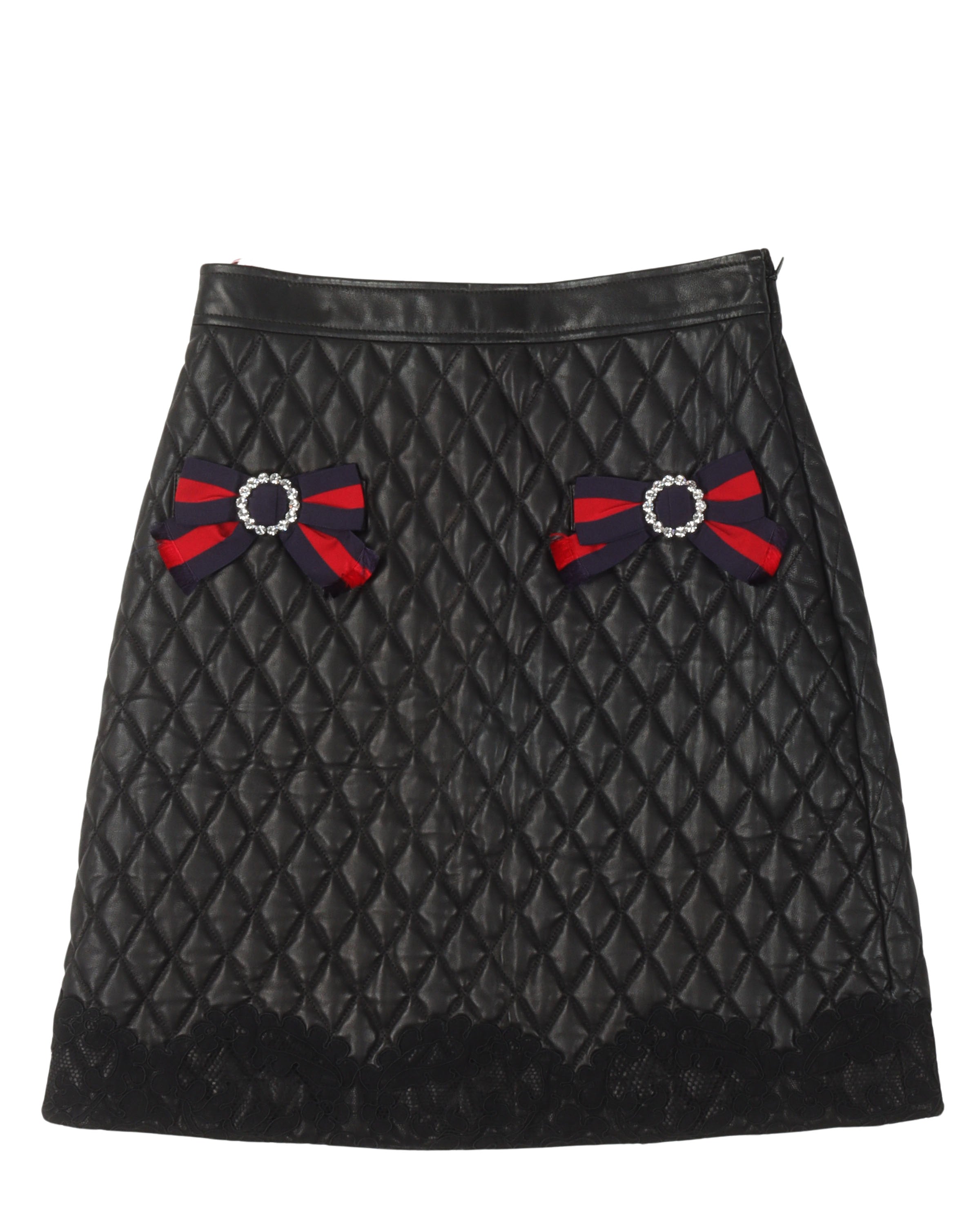 Quilted Leather Skirt