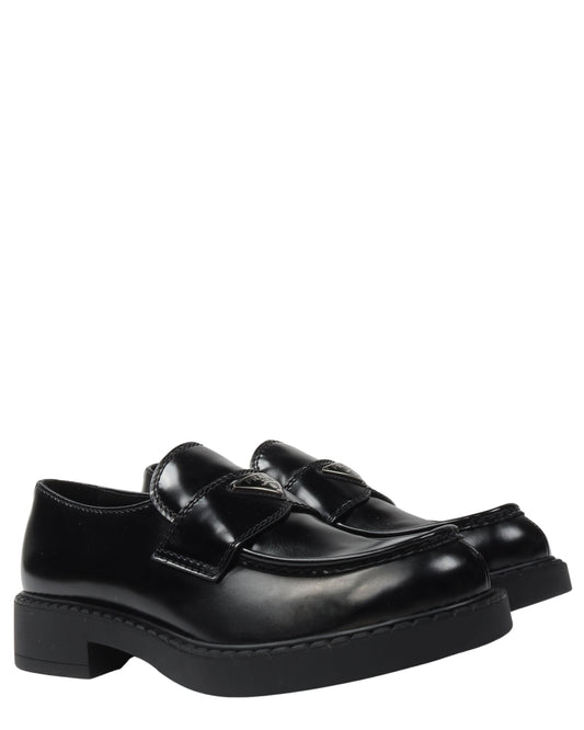 Brushed Leather Loafers