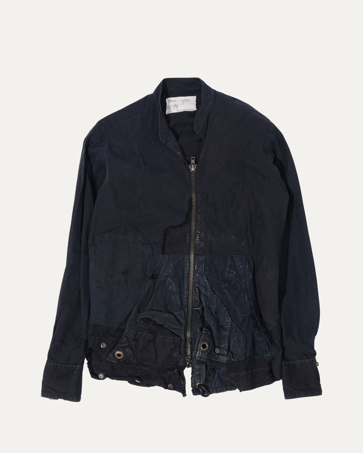 Patchwork Tent Zip Front Studio Shirt