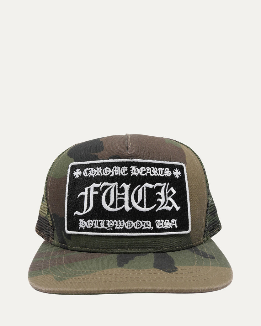 Fuck Patch Camouflage Trucker Hat