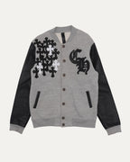 Leather Detail Varsity Jacket