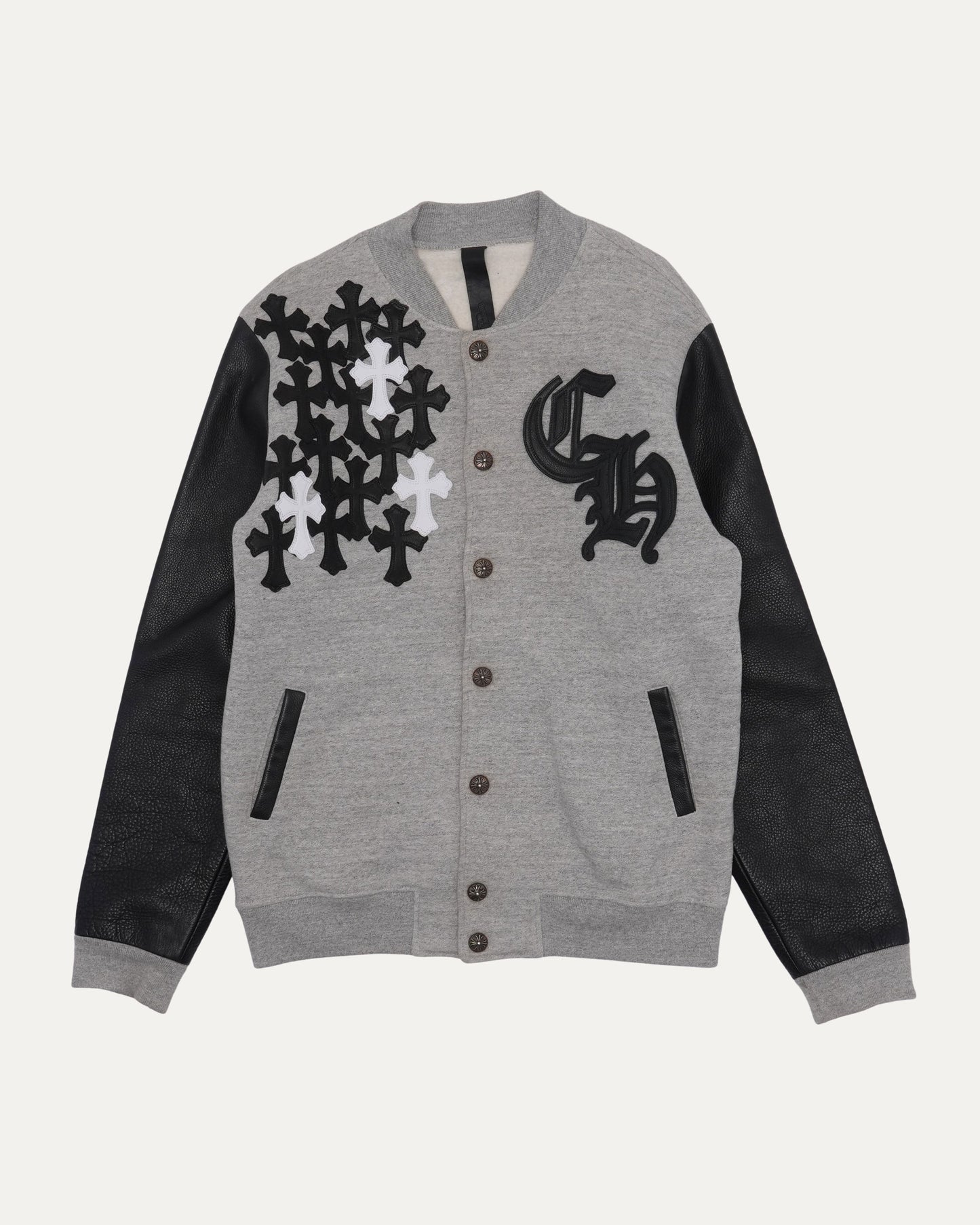 Leather Detail Varsity Jacket