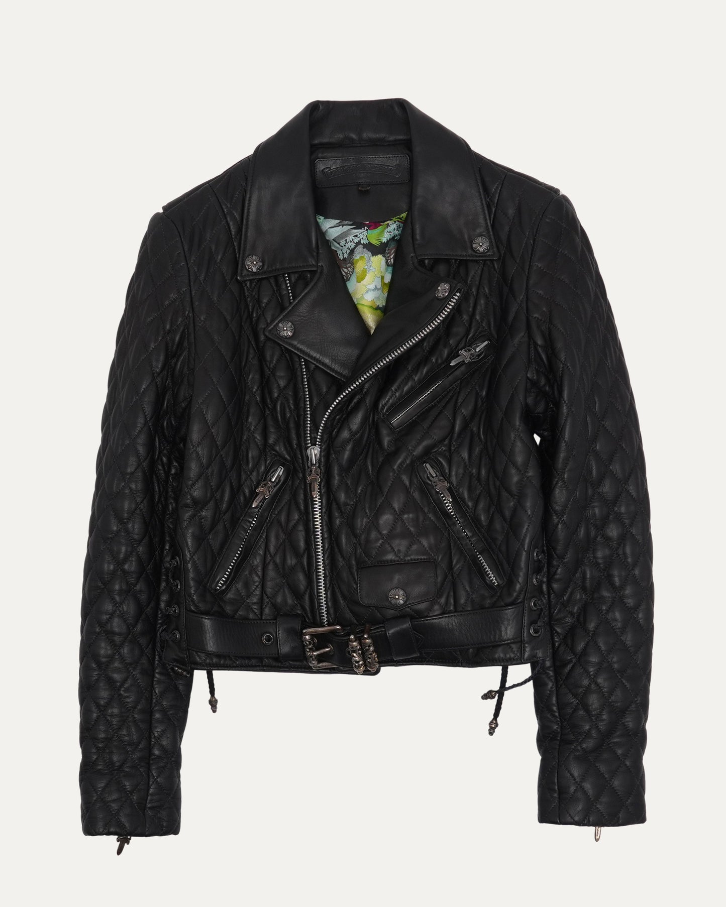 Hermes Silk Lined JJ Dean Quilted Leather Jacket