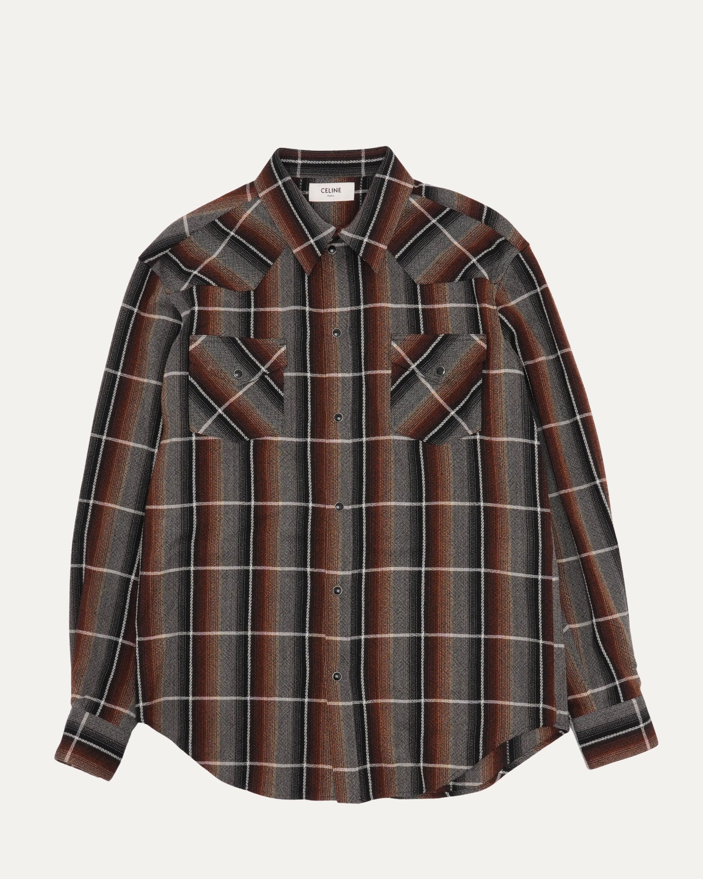 Wool Blend Western Flannel Shirt